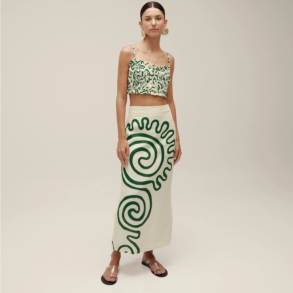 Cala De La Cruz Maxi Skirt and Crop Set